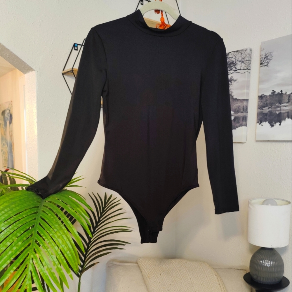 Black Zip-Back Bodysuit